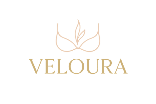 design me a luxury brand logo for with company name  "Veloura"  with bralettes being main product